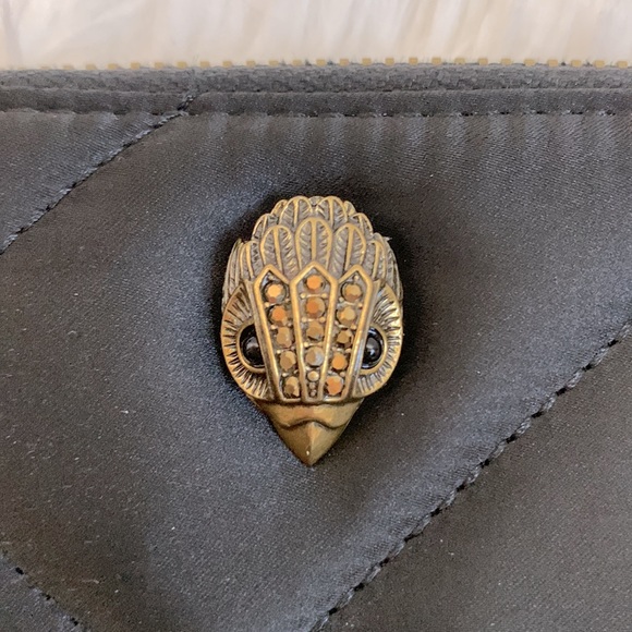 Kurt Geiger London Black Quilted Nylon Small Zip Around Wallet - Picture 3 of 9